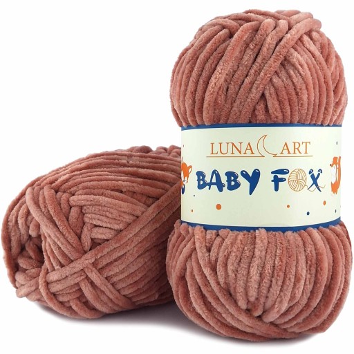 Priadza Luna Art Baby Fox 100-54 hnedo-ružová