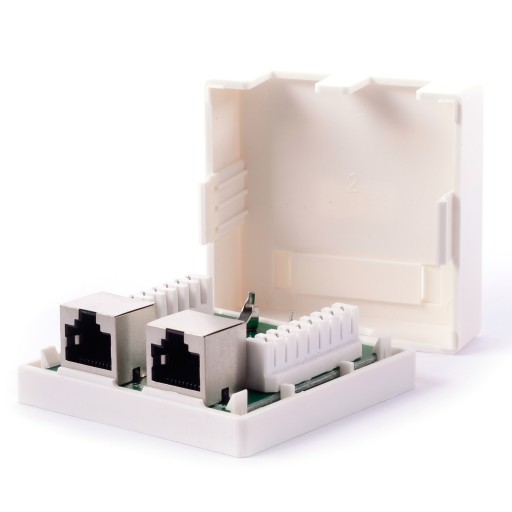 Zásuvka STP cat.5e na povrch 2xRJ45 ALANTEC