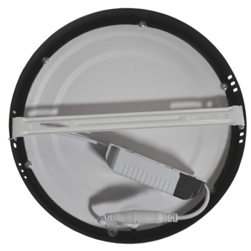LED panelové svietidlo, prisadené stropné svietidlo, 6W, okrúhle, čierne
