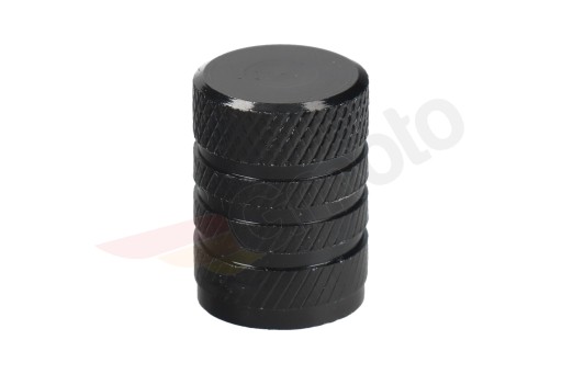 Čierny hliníkový uzáver ventilu, 1 kus, klasický dizajn