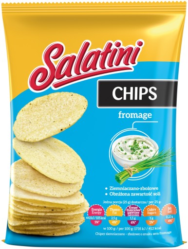 Zdravé zemiakovo-cereálne lupienky 25 g Salatini