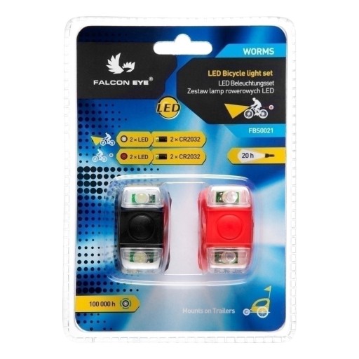 MACTRONIC WORMS FBS0021 sada LED bicyklových lámp