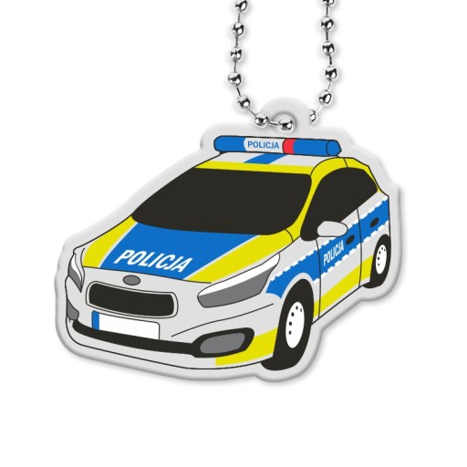 REFLEXNÝ PRÍvesok POLICAJNÉ AUTO POLICAJNÉ AUTO Kľúčenka