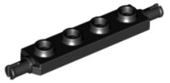 LEGO AXLE PLATE ČIERNA 1X4 DRŽIAKY NA KOLESÁ 2926