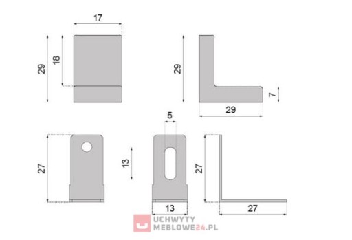 NÁBYTOK UHOLNÍK 4 ks ALDER + SKRUTKY