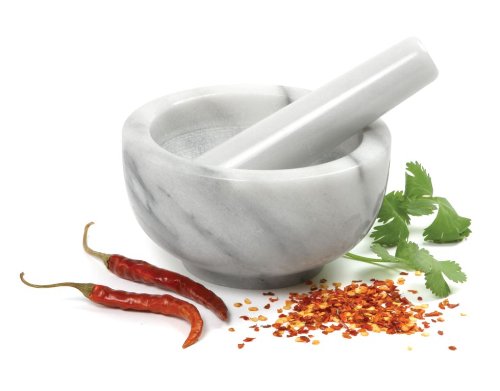GRANITOVÁ kuchynská kamenná mažiar na mletie pesto korenia, palička