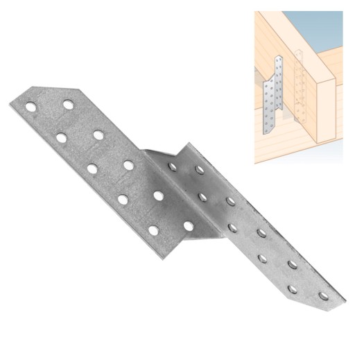 LK2 TESÁRSKA SPOJKA KROVNÍK 170x32x2 SPOJKY PRAVÉ 10 ks DOMAX POZINK.