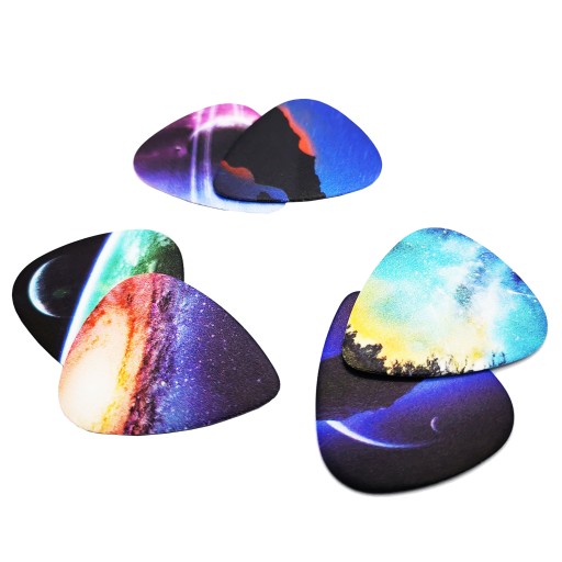 Gitarové trsátka 6 KS Gitarové pierko Space Planets vzory Aurora | členok