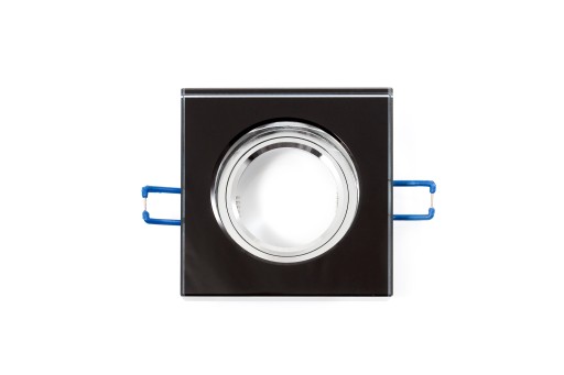 SET ČIERNE SKLO HALOGÉNOVÉ SVIETIDLÁ + LED ŽIAROVKA 10W + GU10 6000K