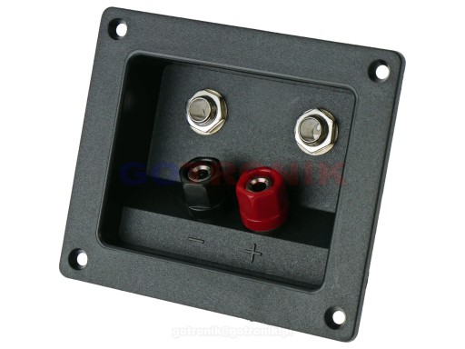 Zásuvka na reproduktor x2 banánik +2x Jack 97mm x 83mm