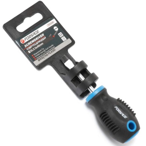 Plochý skrutkovač magnetický krátky skrutkovač SL5,5x40mm Cr-V Forsage