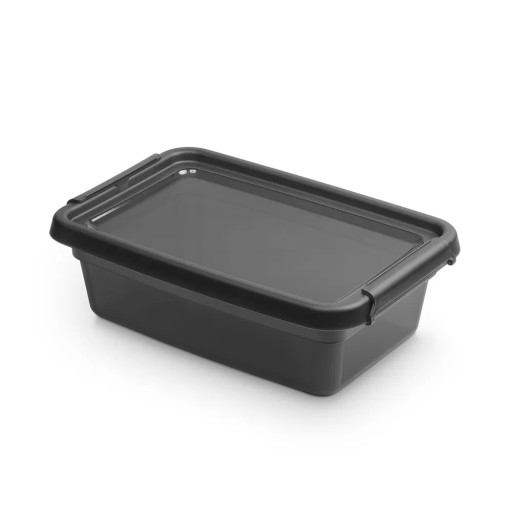 Box Plastová nádoba s krytom BaseStore Organizer čierny 3 l
