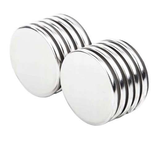 Neodymový magnet okrúhly 10x1 mm 10ks, silný horčík
