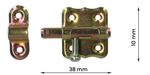Okrúhla západka dverí 30 mm zlatá