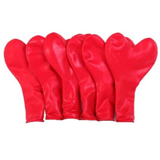 Balóny 6 ks ČERVENÉ SRDCE 40 cm XXL veľké na Valentína latexová guma