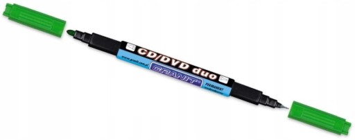 CD DVD DUO MARKER, permanentný, obojstranný, ZELENÝ