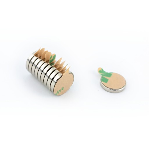 NEODYMOVÝ MAGNET 12x2 mm VALEC S LEPIKOM - 10 KS