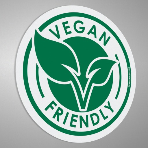 Vegan Friendly nálepka 15x15