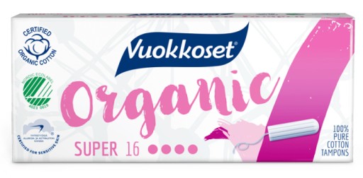 VUOKKOSET 100% BIO TAMPÓNY Super GMO BEZ CHLÓRU