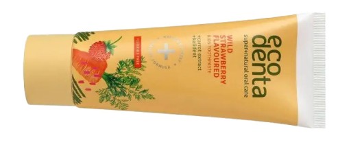 Zubná pasta pre deti bez fluoridu Lesná jahoda Bioaktívny Calcium Ecodenta 75ml