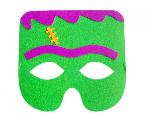 Maska Frankenstein z plsti 18x17cm Halloween