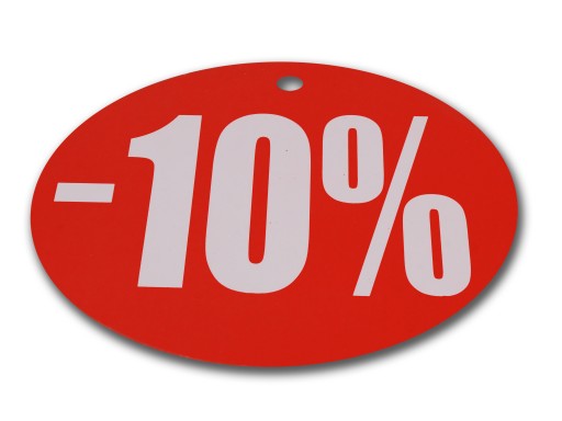 ŠTÍTOK -10% KRUHOVÝ KRUH 24CM AKCIA TABULE