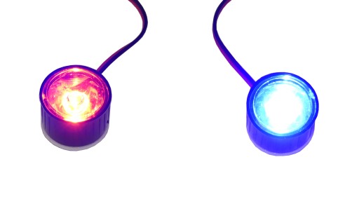 DEKORATÍVNE LED STROBOSKOPY mini červené modré