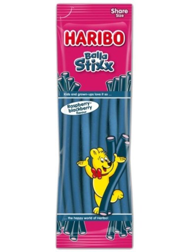 Haribo Balla Stixx malina a čučoriedka 200g DE