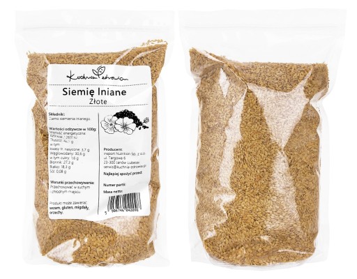 Zlaté ľanové semienko ZDRAVOTNÁ KUCHYŇA 1kg Zlaté ľanové semienko