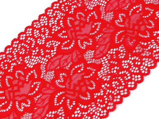 ŠTÝLOVÁ ČIPKA 17,5 CM ELASTICKÁ ČERVENÁ