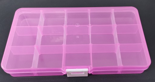Organizérový kontajner, box na skrutky, 15 priehradiek