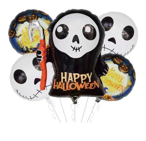 Sada 5 halloweenskych balónov duchov