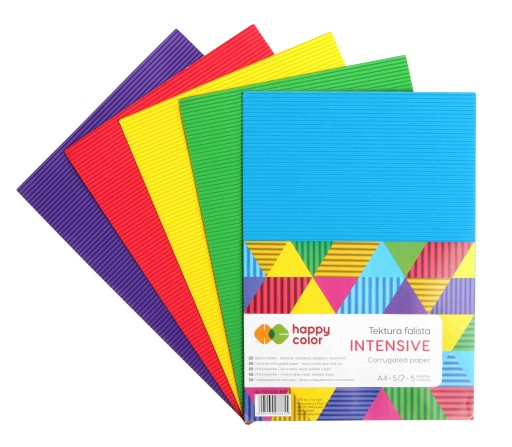 VLNITÁ KARTÓN A4 5 farieb 5 LISTOV Happy Color HRUBÝ a ODOLNÝ