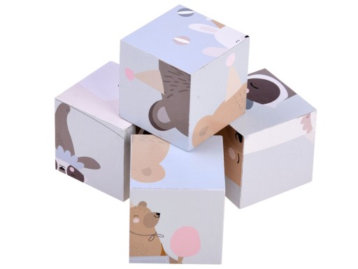 Drevené kocky puzzle zvieratká obrázky ZA4114