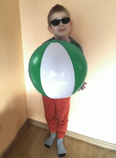 Veľká gumená plážová lopta, 37 cm, nafukovacia hračka