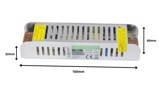 SLIM modulárny montážny napájací zdroj pre 60W LED pásy CCTV RTV IP20 páska