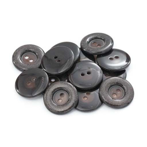 Gombíky 22mm dve dierky 10ks hnedé