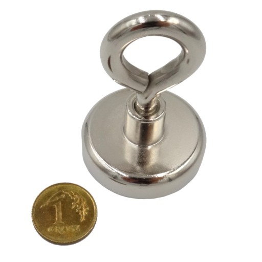 Neodymový magnet 32x7 mm 25kg s držiakom EAR
