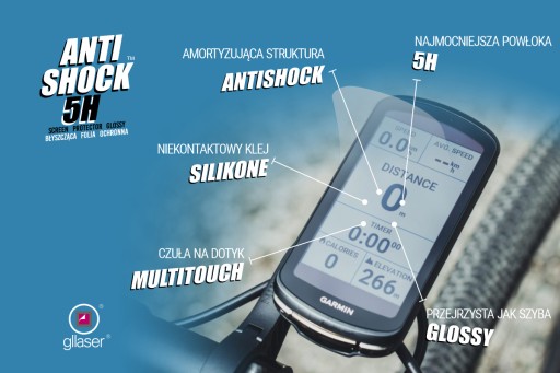 Ochranný film Glaser Anti-Shock 5H Garmin EDGE 830 / tlmiaci nárazy