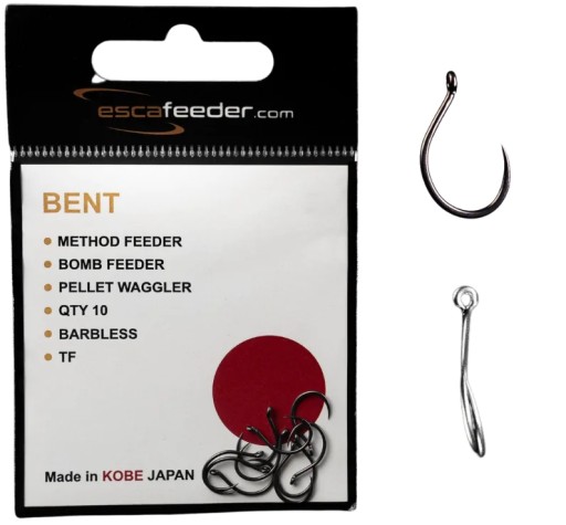 Háčiky bez protihrotu ESCA FEEDER BENT pre METHOD FEEDER veľkosť 12