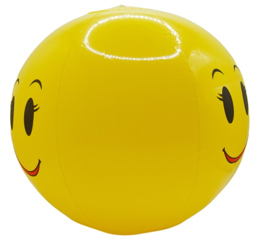 NAFUKOVANÁ PLÁŽOVÁ LOPTA DO ZÁHRADY K BAZÉNU SMILE 22 CM
