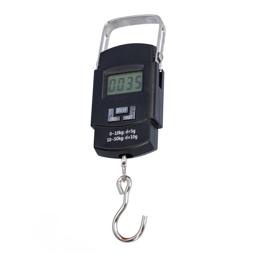 Vrecková cestovná váha na rybársky háčik na batožinu, závesná, ručná, LCD, 50 kg
