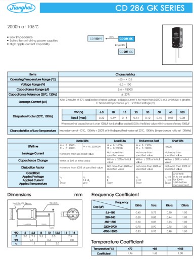 kondenzátor 680uF 16V loEsr