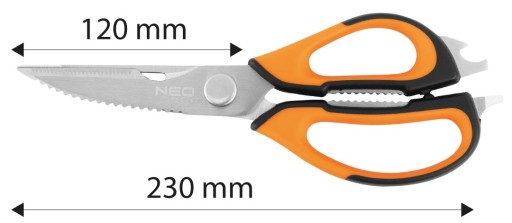Odolné multifunkčné nožnice 230 mm 6v1 64-001 NEO TOOLS