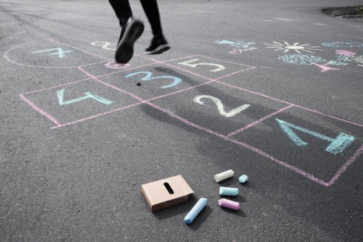 FAREBNÁ CHALK na kreslenie, hrubý jumbo chodník / 4 farby