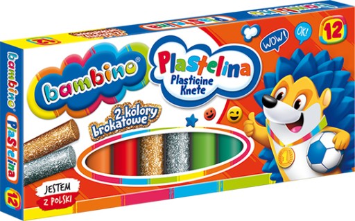 BAMBINO školská plastelína, 12 farieb, okrúhla