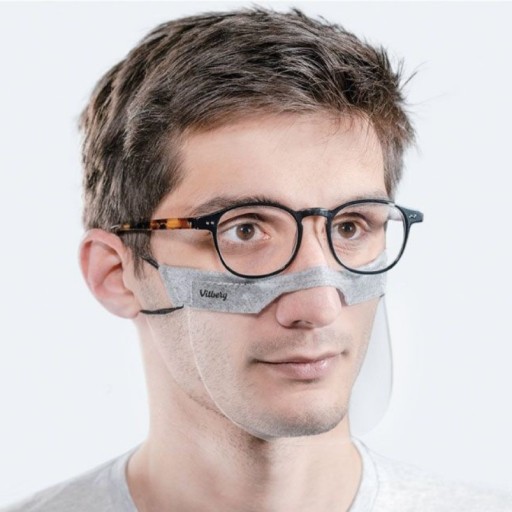 Kozmetická maska na tvár Vitberg Mini Shield 2 ks L Šedá