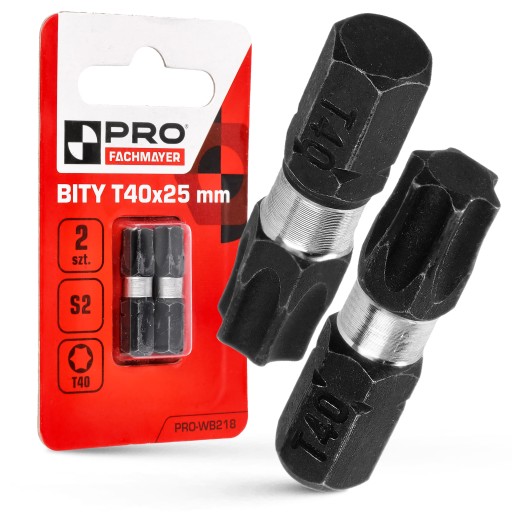 Nárazový bit Nárazové bity TX40 25mm | Nárazový bit pre skrutkovač 2 ks.