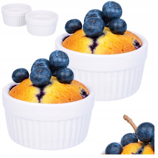 Zapekacia misa ramekin misky misky 2 x 200 ml, žiaruvzdorná