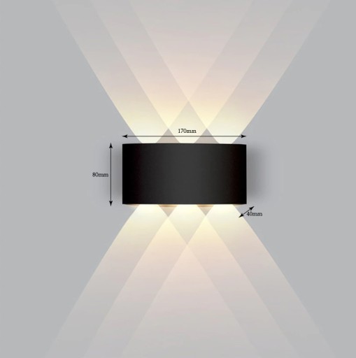 LED nástenné fasádne svietidlo Vonkajšie záhradné nástenné svietidlo UP DOWN hliník